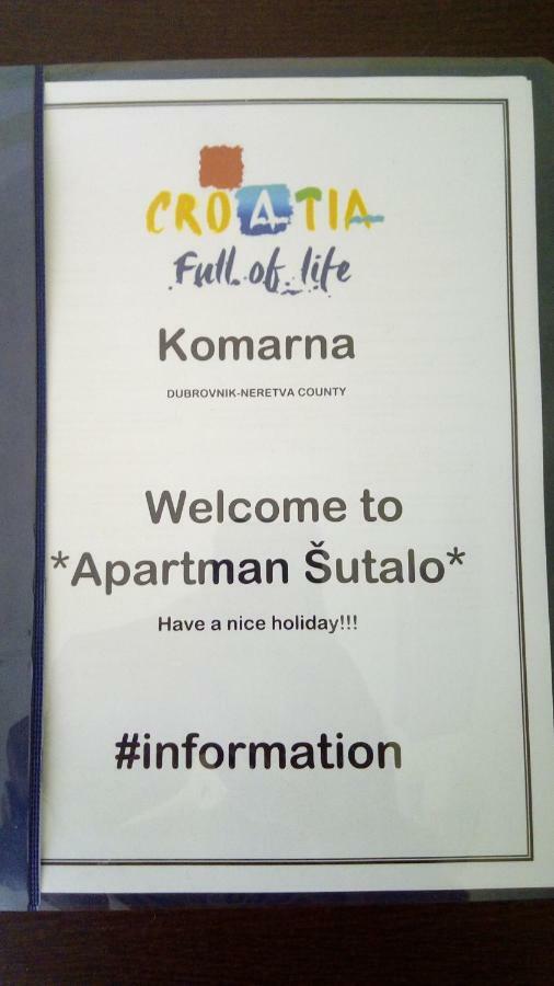 Apartman Sutalo Komarna Esterno foto
